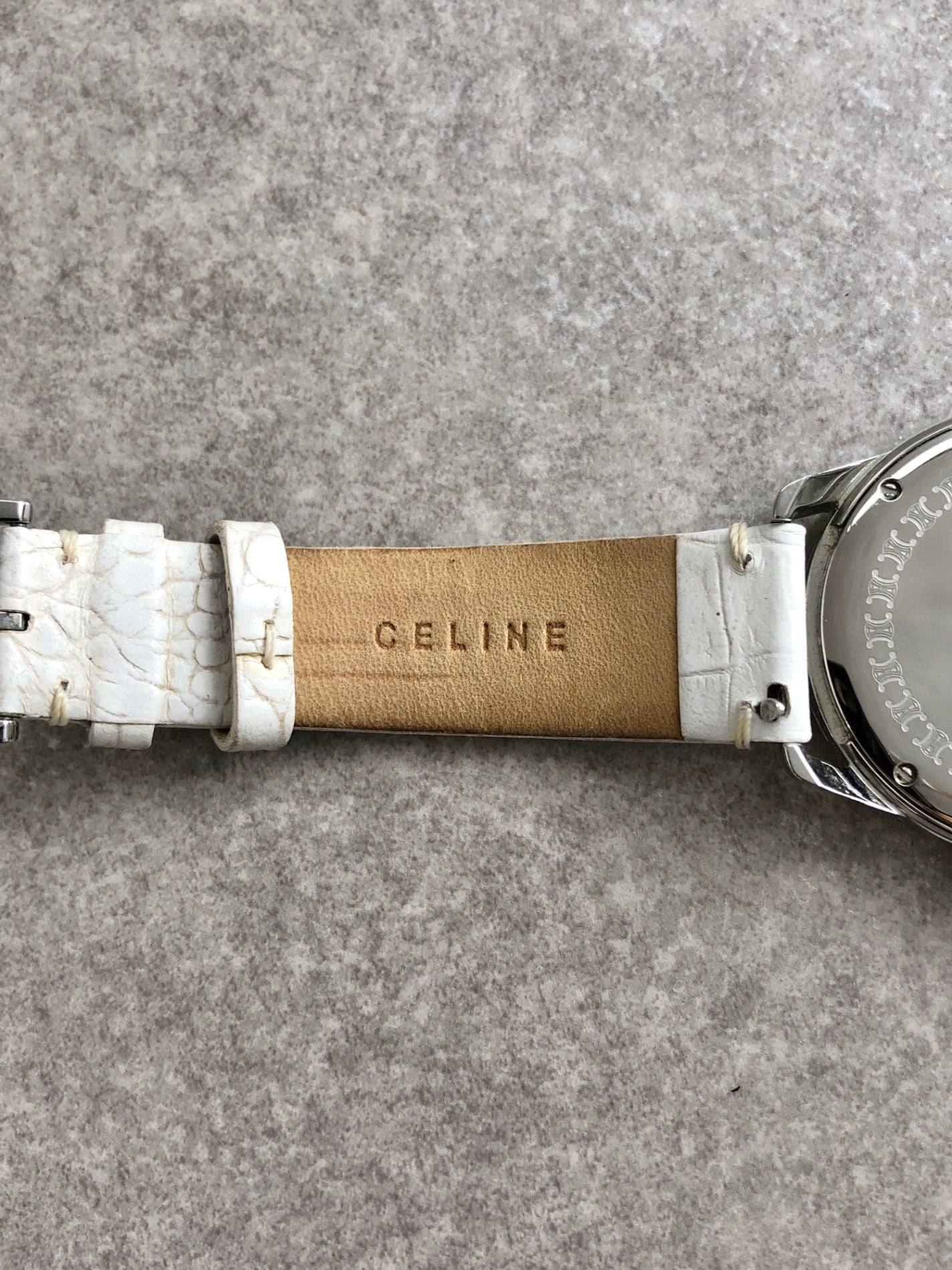 CELINE Quartz Watch White Vintage x4tfzi