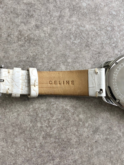 CELINE Quartz Watch White Vintage x4tfzi