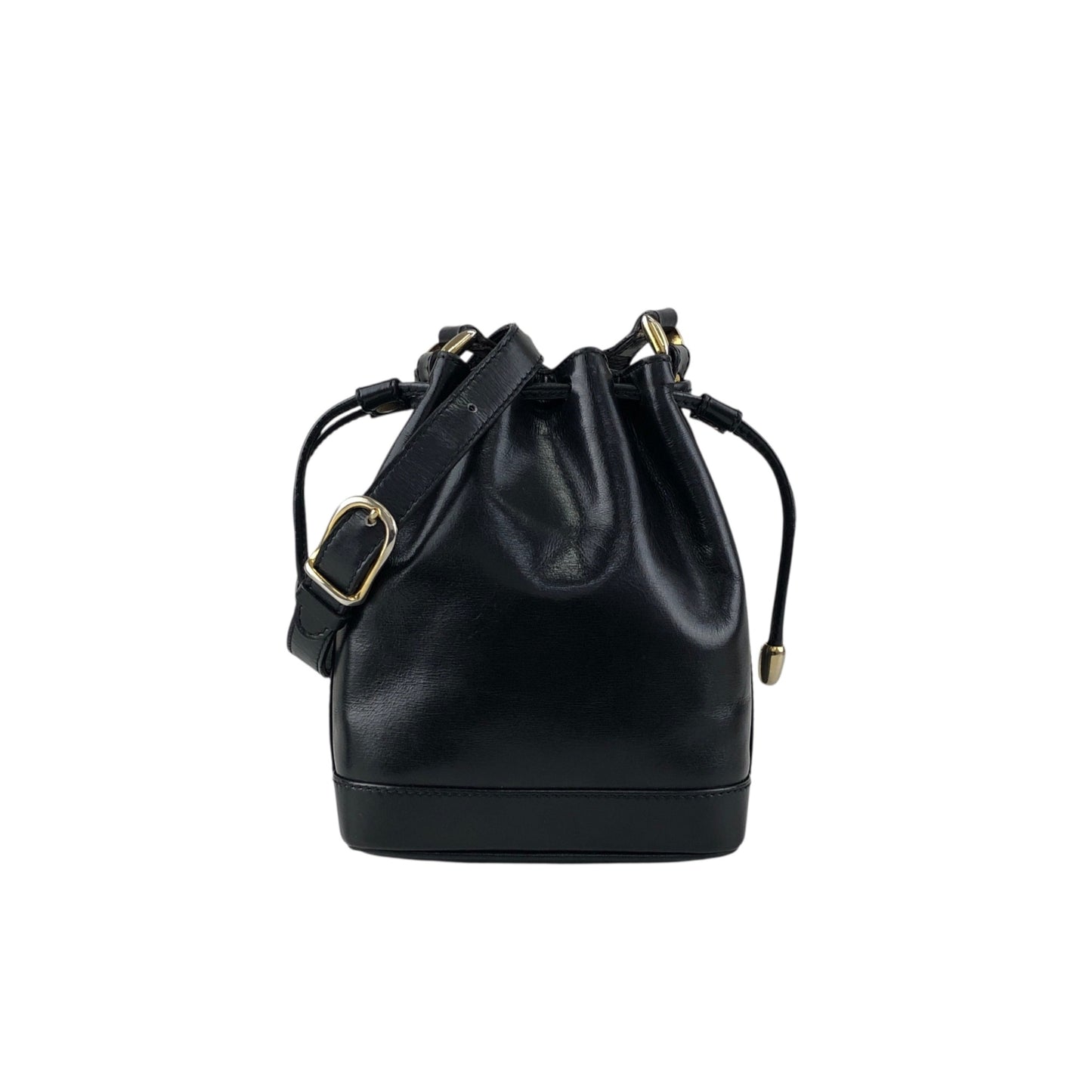 CELINE Drawstring Shoulder bag Black Vintage bp8mps