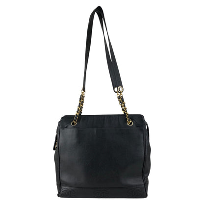 CHANEL Coco Mark Chain Shoulder bag Black Vintage gph8sd