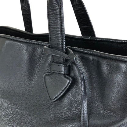 LOEWE Logo Embossed Two-way Handbag Shoulder bag Black Vintage m3sbja
