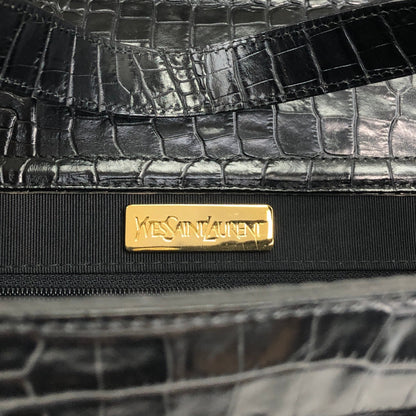 Yves Saint Laurent YSL Logo Handbag Black Vintage 3e2ciz