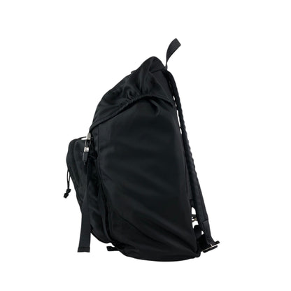 PRADA Tessuto Triangle Logo Backpack Black Vintage wji8cz