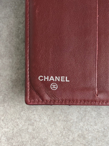 CHANEL Coco Mark Folded Wallet Black Vintage f4xrcc