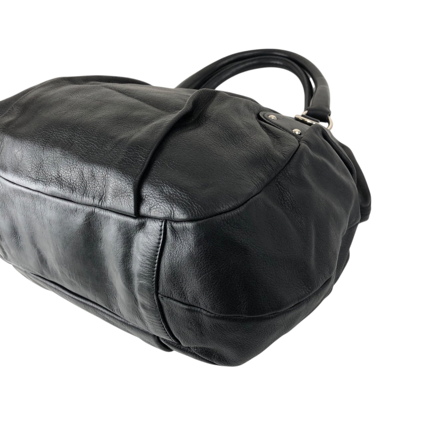 PRADA Logo Two-way Handbag Shoulder bag Black Vintage 28pkhx