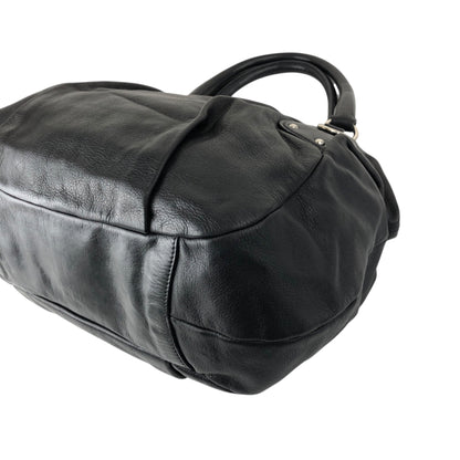 PRADA Logo Two-way Handbag Shoulder bag Black Vintage 28pkhx