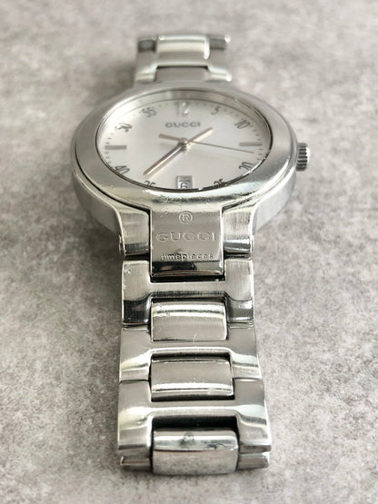 GUCCI Quartz Watch Silver 8900M Vintage bdju4h