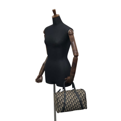 Christian Dior Trotter Handbag Boston bag Navy Vintage 3zr6kt