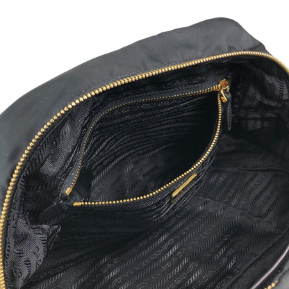 PRADA Logo Two-way Small Boston bag Shoulder bag Black Vintage is5a6n