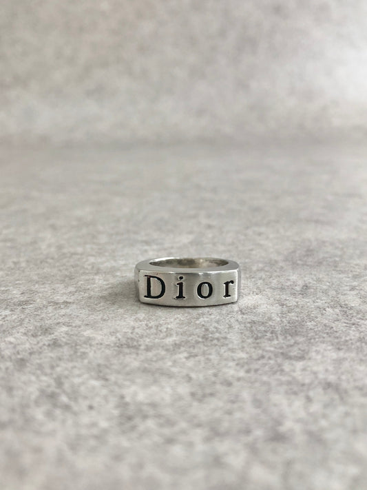 Christian Dior Logo SILVER925 Ring Silver Vintage naz5pt