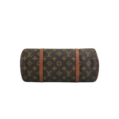 LOUIS VUITTON Monogram Handbag Brown Vintage cdc5p5