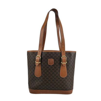 CELINE Macadam Blason Handbag Totebag Brown Vintage kyi4km