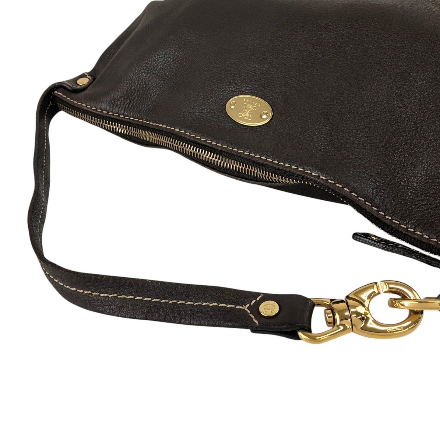 CELINE Triomphe Small Handbag Brown Vintage yat2yf