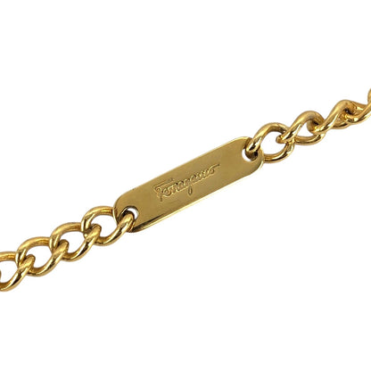 Salvatore Ferragamo Gancini Chain Shoulder bag Black Vintage zhmyy2