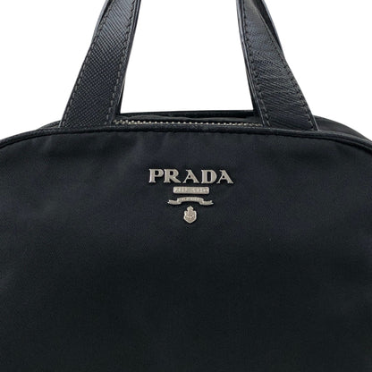 PRADA Logo Small Handbag Black Vintage zh3ngc