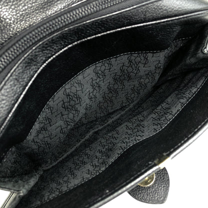 Yves Saint Laurent YSL Logo Shoulder bag Black Vintage 2c23th