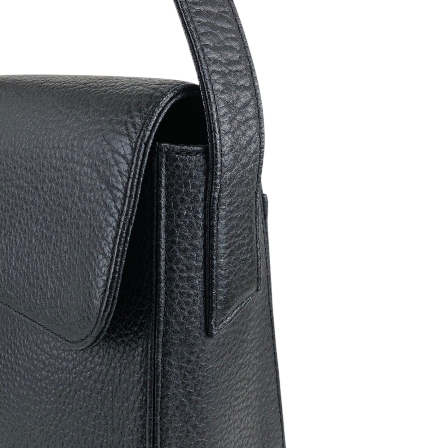 Yves Saint Laurent Logo  Shoulder bag Black Vintage ex2z8n