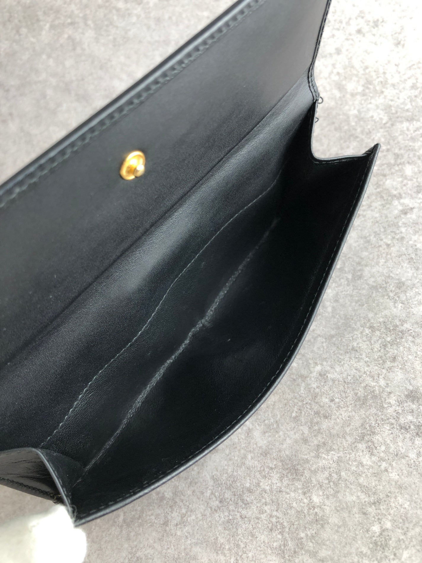 GUCCI Horse Bit Long Wallet Black Vintage 5m243v