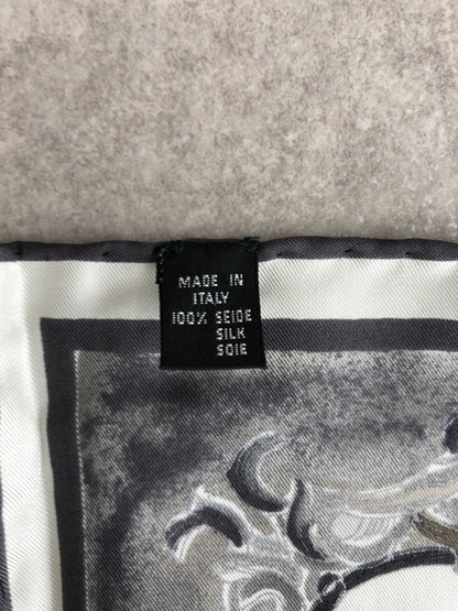 Christian Dior Silk Scarf Black×White Vintage 2dn4gf