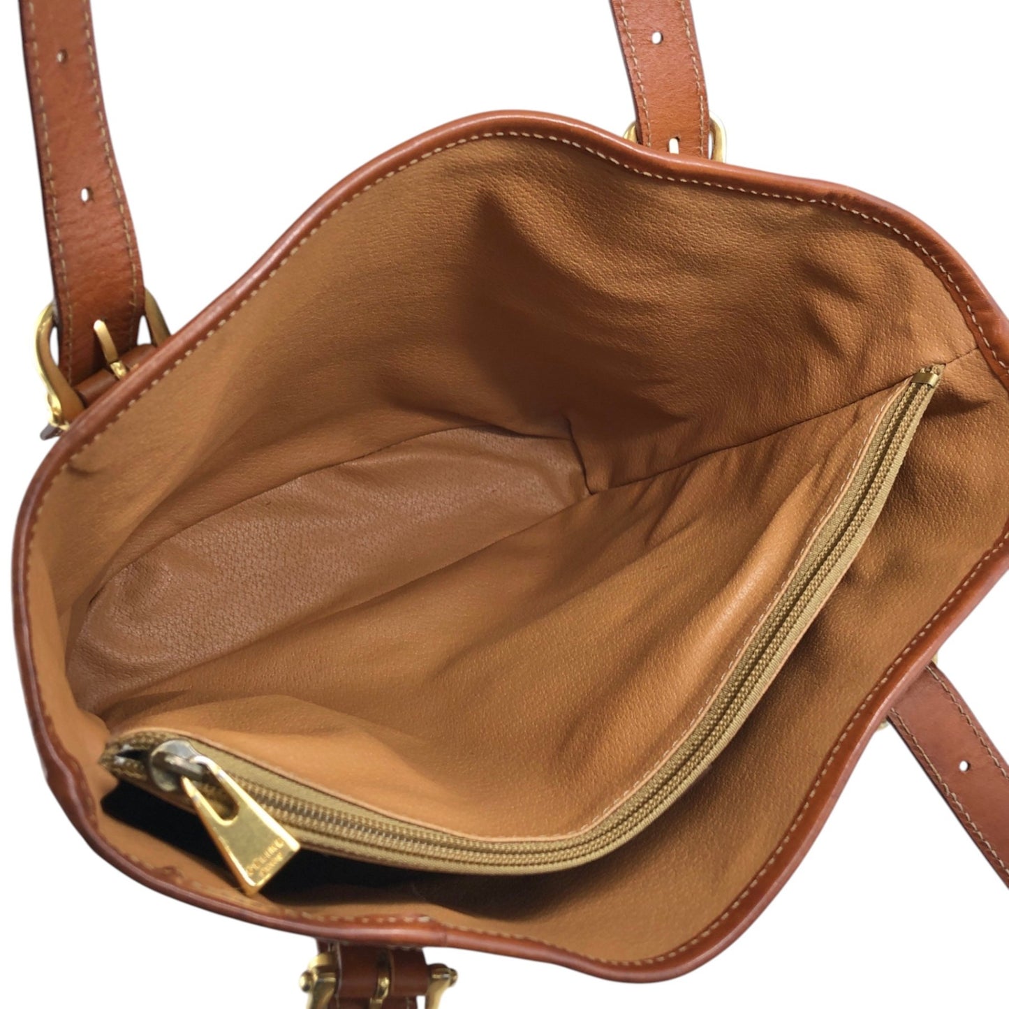 CELINE Macadam Blason Handbag Totebag Brown Vintage rfx5gg