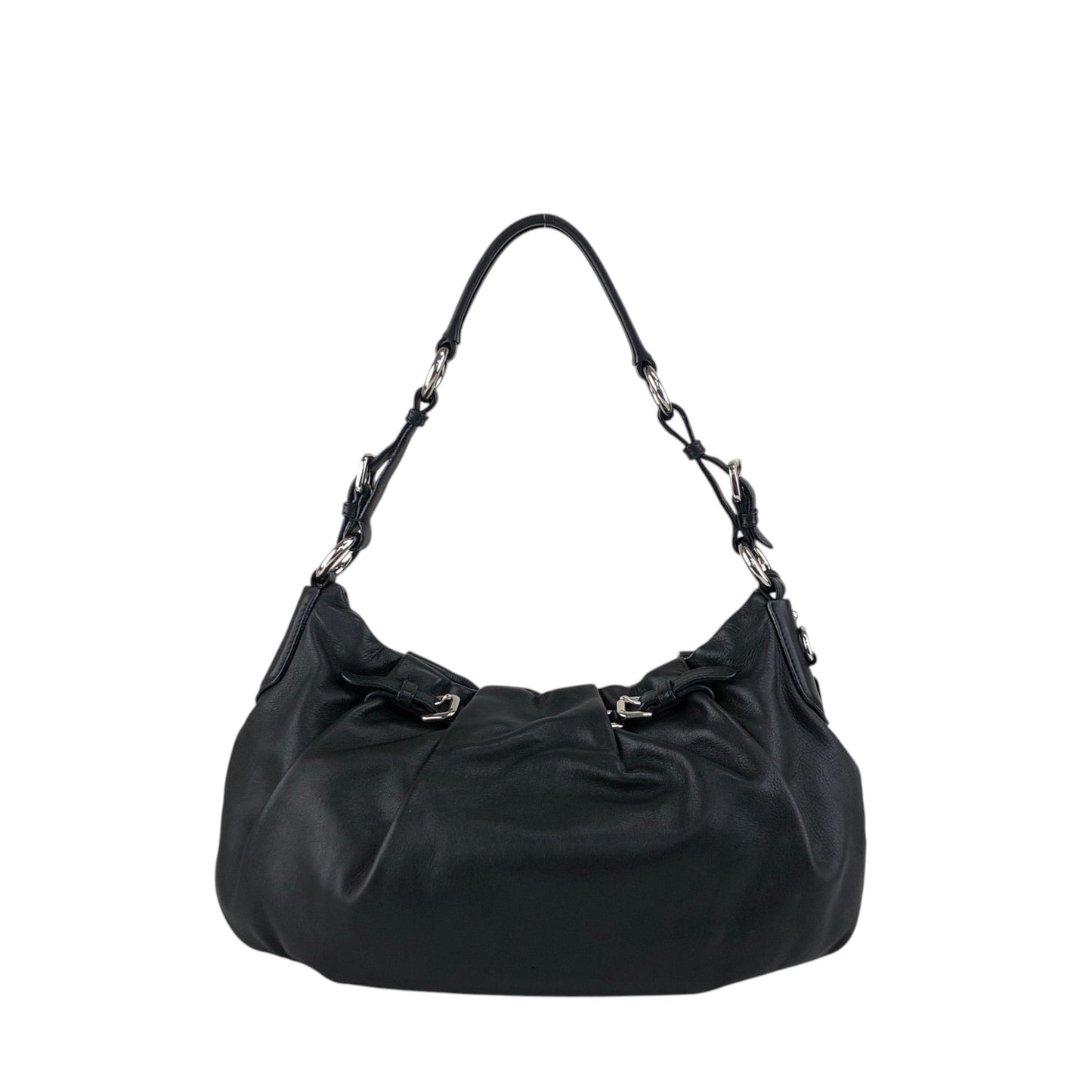 PRADA Logo Shoulder bag Black Vintage en8d2i