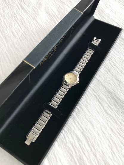 Yves Saint Laurent YSL Logo Watch Silver 5930-F91474 TA Vintage wdberd