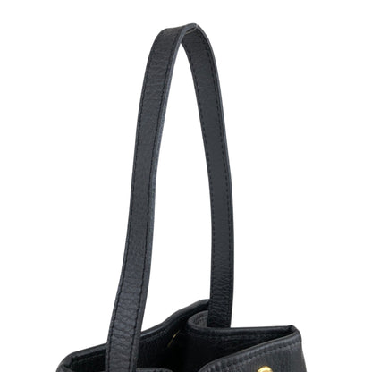 Christian Dior CD Logo Drawstring Small Handbag Black Vintage 8u4aph