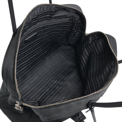 PRADA Triangle Logo Padlock Totebag Black Vintage b8nscy