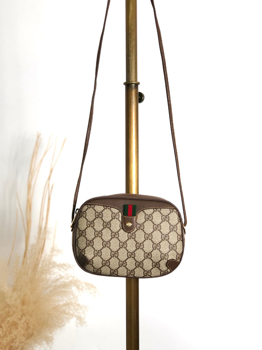 GUCCI Sherry Line Shoulder bag Brown Vintage jvfkhp