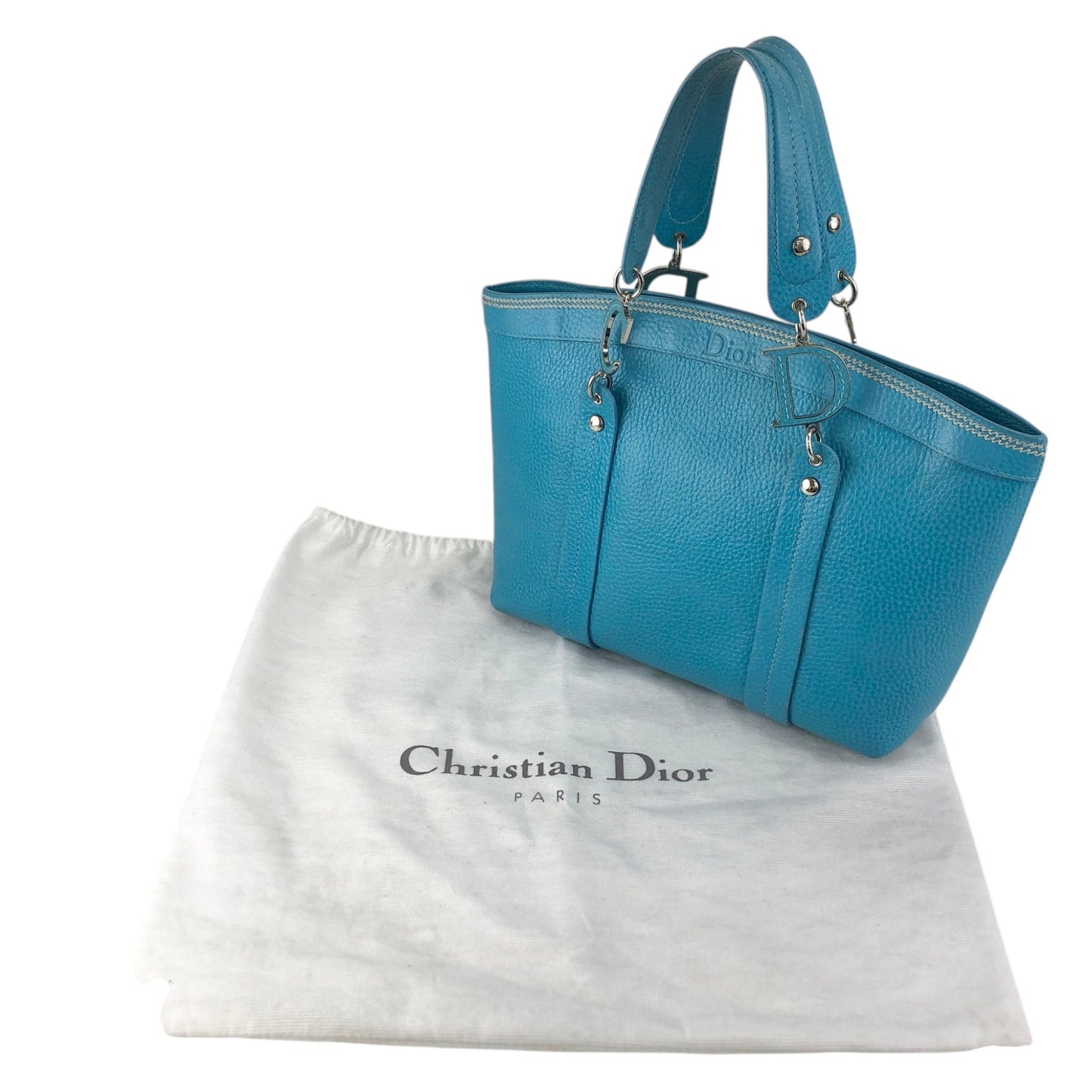 Christian Dior  Handbag Light Blue Vintage ys2yth