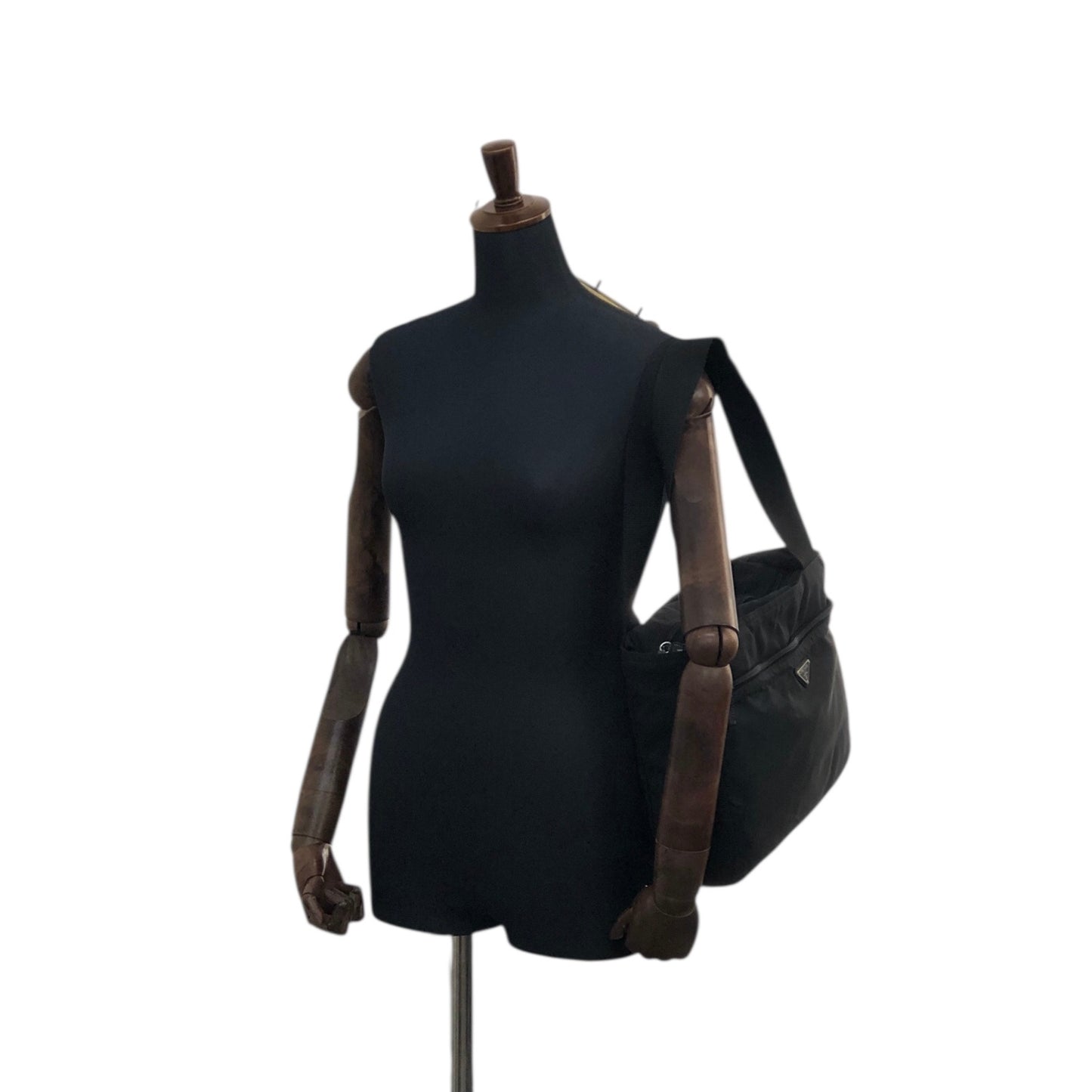 PRADA Tessuto Triangle Logo Totebag Black Vintage 4gi7mv