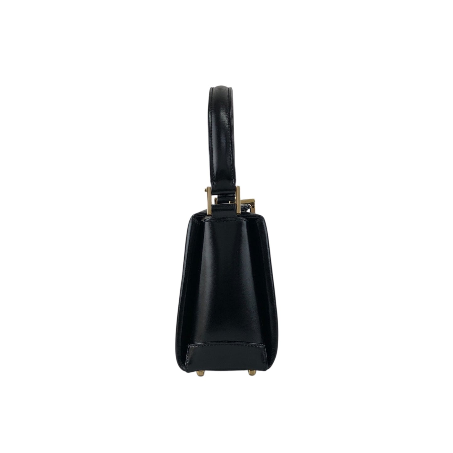GUCCI Logo Small Handbag Black Vintage xwdrnw