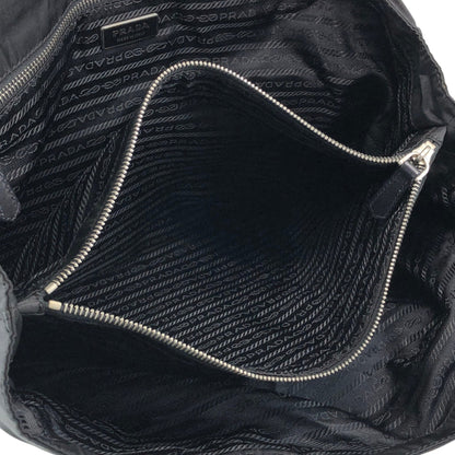 PRADA Tessuto Triangle Logo Totebag Black Vintage 4f8fnv