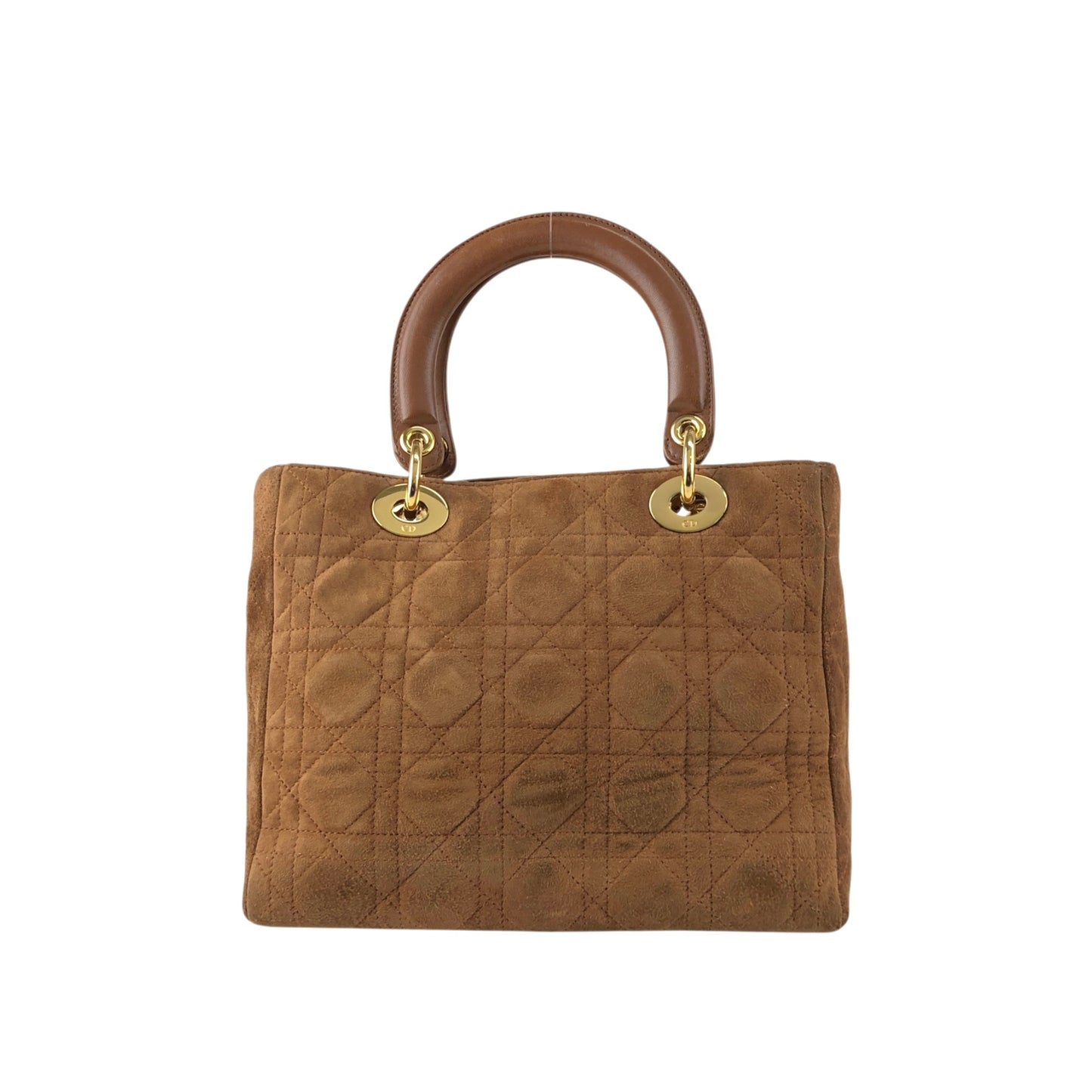 Christian Dior Lady Dior Cannage Two-way Handbag Shoulder bag Brown Vintage thfb5y