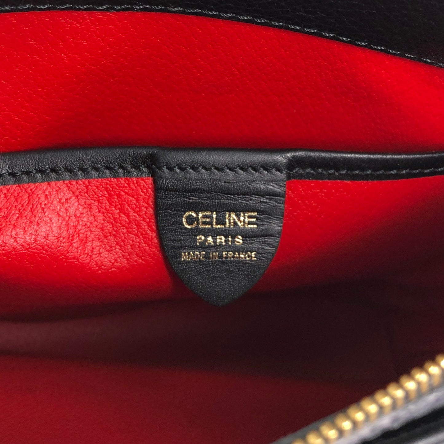 CELINE Toggle Clasp Shoulder bag Black Vintage agj7jw