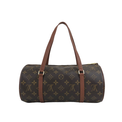 LOUIS VUITTON Monogram Handbag Brown Vintage 8j754k