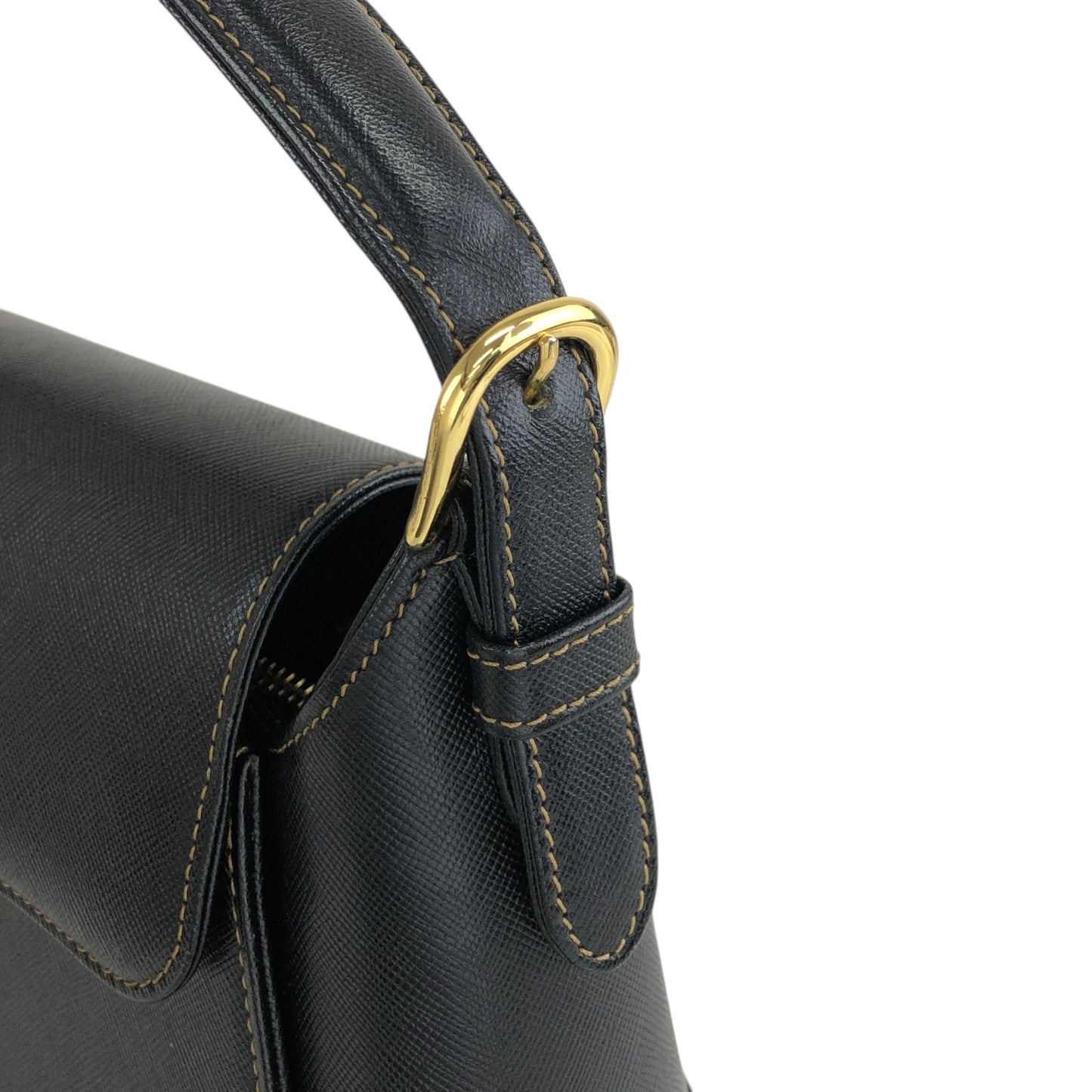 VALENTINO GARAVANI Circle Logo Handbag Black Vintage edaauv
