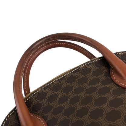 CELINE Macadam Two-way Small Handbag Shoulder bag Brown Vintage mmpyfi