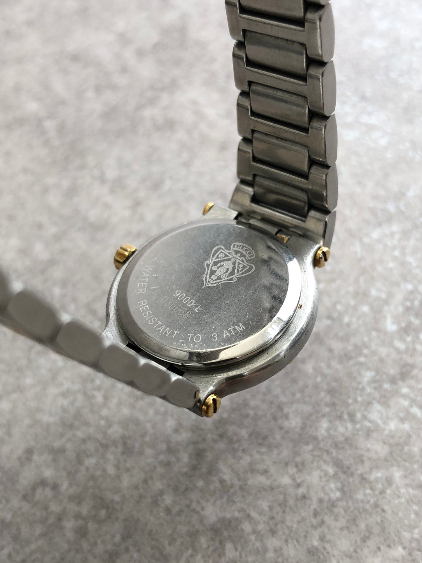 GUCCI Quartz Watch Silver×Gold 9000L Vintage hh8pxb