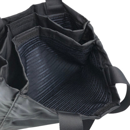 PRADA Tessuto Triangle Logo Totebag Black Vintage fti7ga