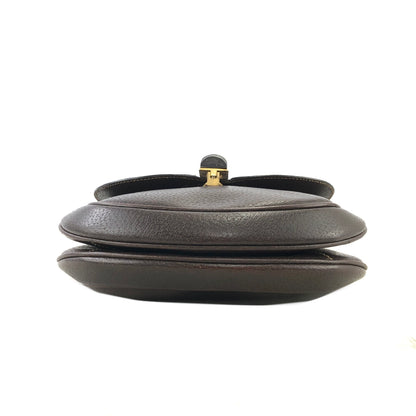 GUCCI Bamboo Leather Shoulder bag Brown Vintage 5bwuc7