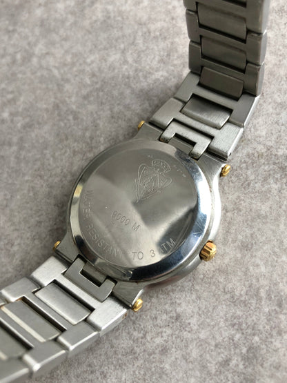 GUCCI Watch Silver×Gold 9000M Vintage tzfvjs