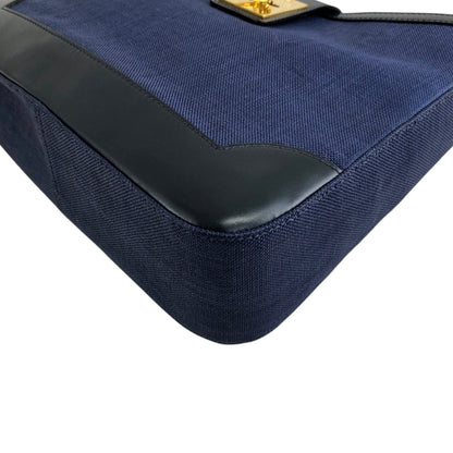 CELINE Gancini Shoulder bag Navy Vintage nnpwss