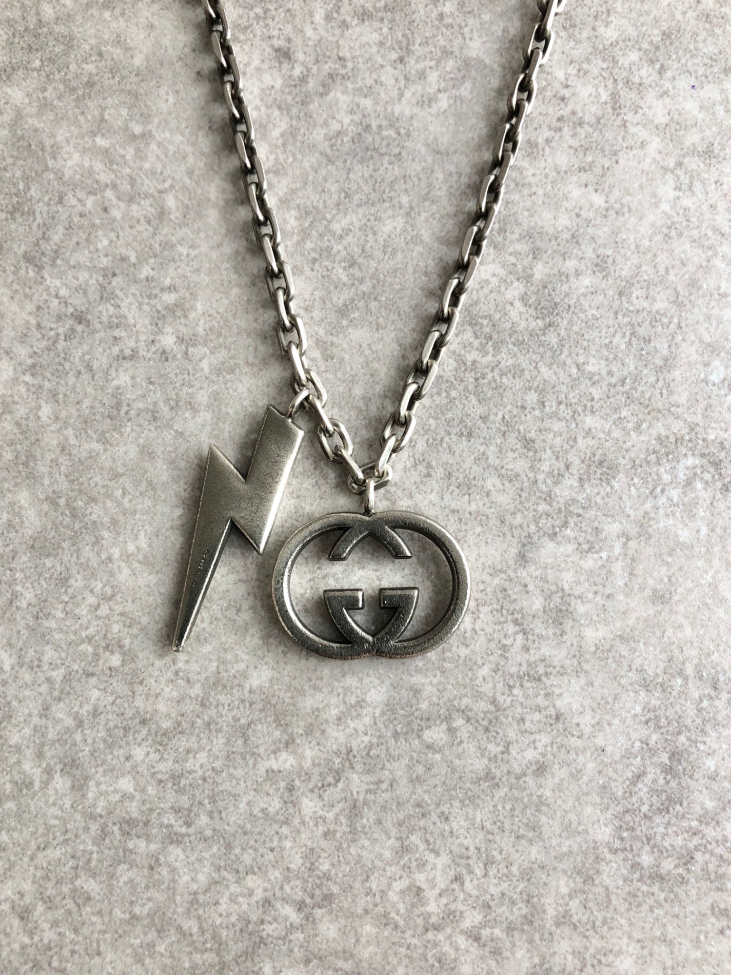GUCCI GG SILVER925 Necklace Silver Vintage b87wbj