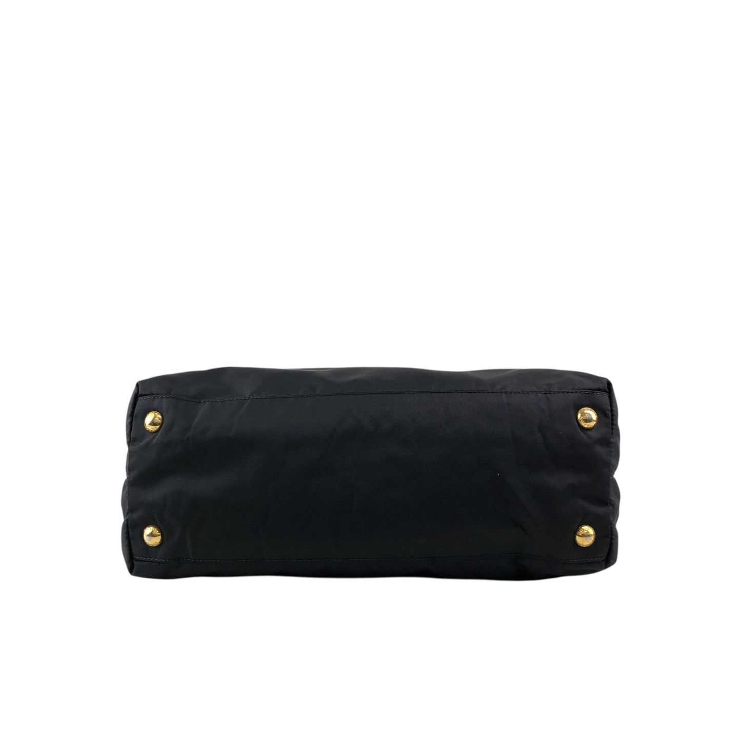 PRADA Tessuto Triangle Logo Handbag Totebag Black Vintage bikz2y