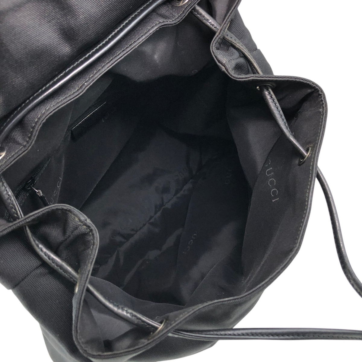 GUCCI Logo Backpack Black Vintage t2zdxz