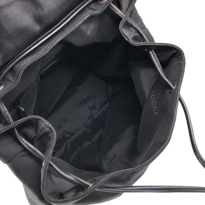 GUCCI Logo Backpack Black Vintage t2zdxz
