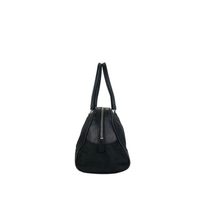 PRADA Triangle Logo Handbag Boston bag Black Vintage mh4xag