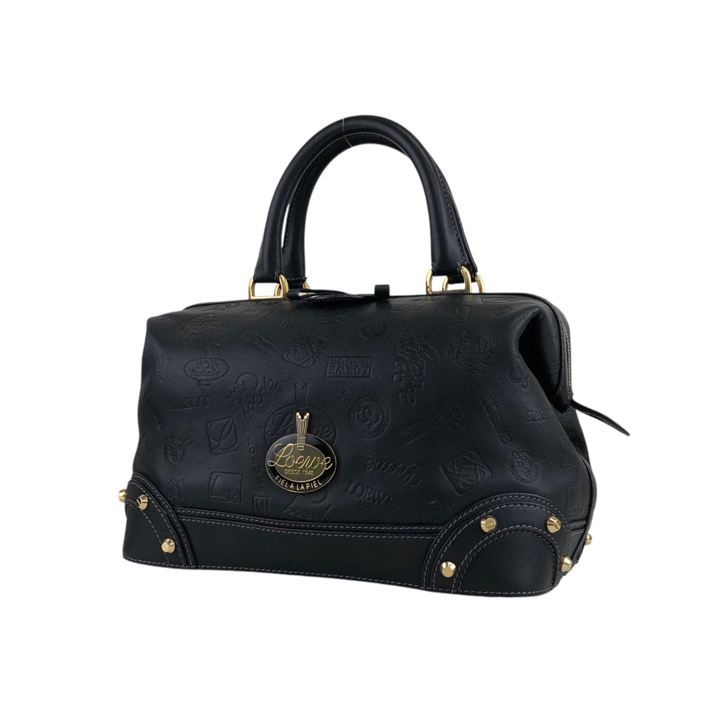 LOEWE Handbag Boston bag Black Vintage cx5sz7