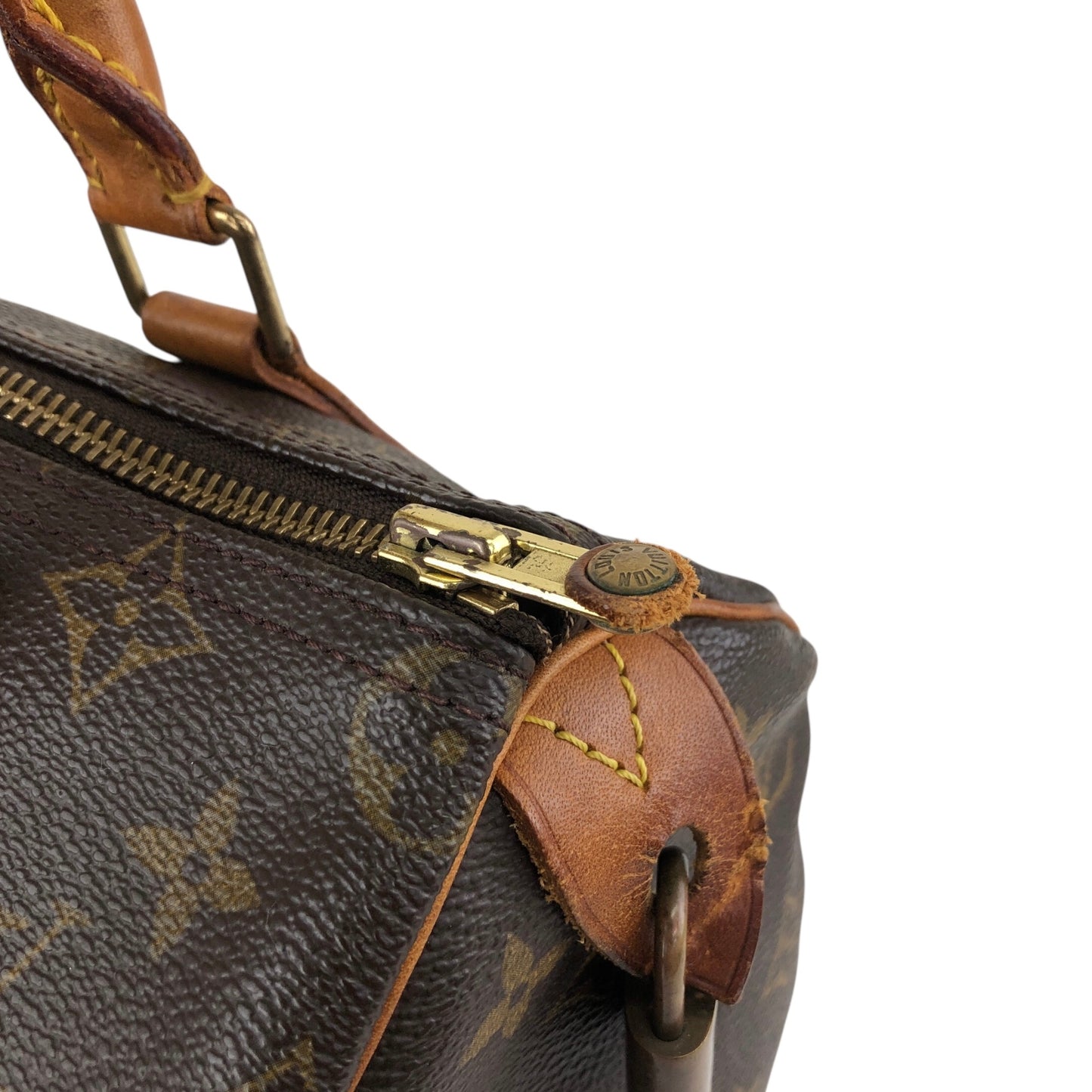 LOUIS VUITTON Monogram Small Boston bag Brown Vintage pg4nya